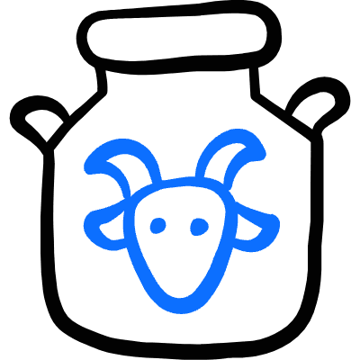 Farming Milk Goat Container Icon from Freehand Duotone Set