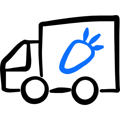 Farming Transport Truck Crop Icon from Freehand Duotone Set