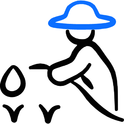 Farming Watering Plant Icon from Freehand Duotone Set