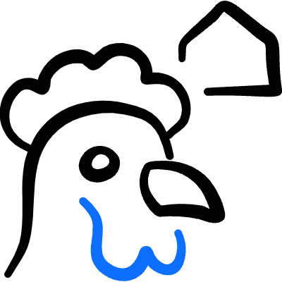 Free Range Chicken Icon from Freehand Duotone Set