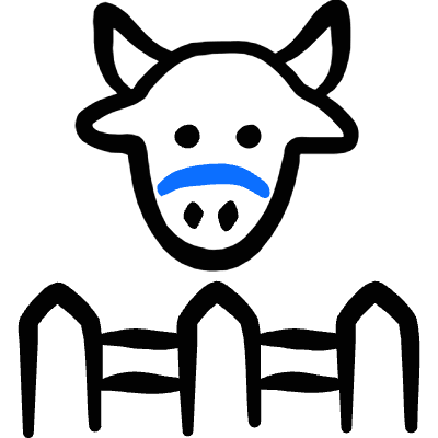 Free Range Cow 1 Icon from Freehand Duotone Set