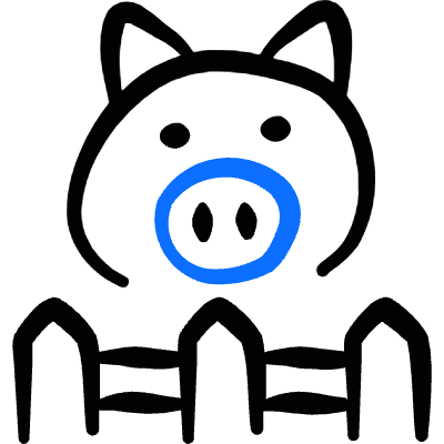 Free Range Pig 1 Icon from Freehand Duotone Set