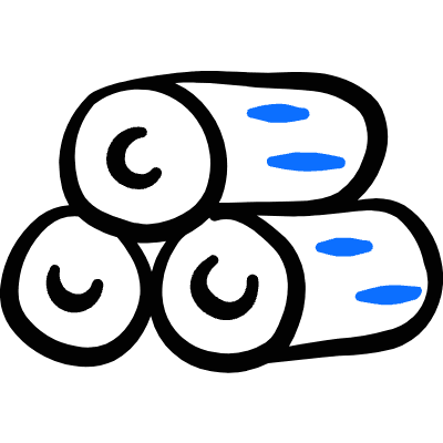 Tree Log Stack Icon from Freehand Duotone Set