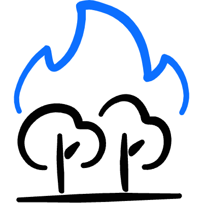 Trees Forest Fire 1 Icon from Freehand Duotone Set