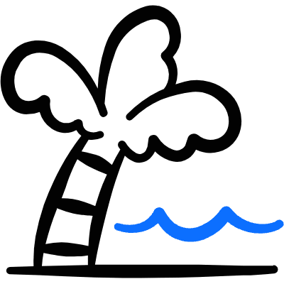 Beach Palm Water 1 Icon from Freehand Duotone Set