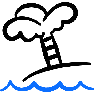 Beach Palm Water Icon from Freehand Duotone Set