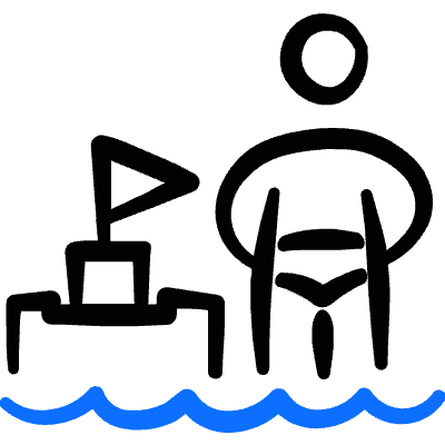 Beach Swim Icon from Freehand Duotone Set