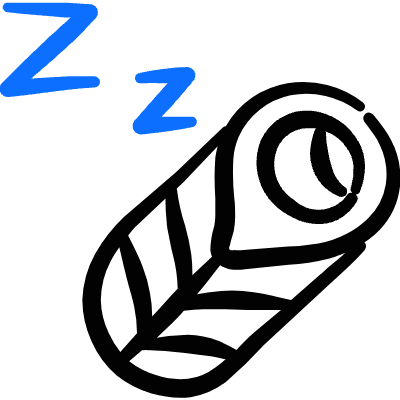 Camping Sleeping Bag 1 Icon from Freehand Duotone Set