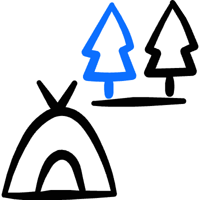 Camping Tent Forest 2 Icon from Freehand Duotone Set