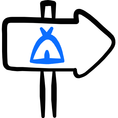 Camping Tent Location Icon from Freehand Duotone Set