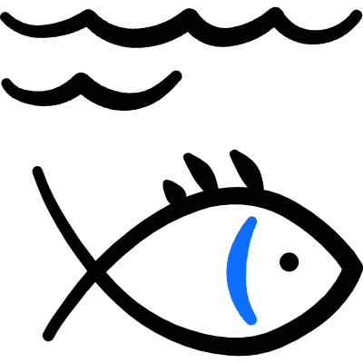 Fishing Catch Icon from Freehand Duotone Set