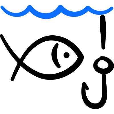 Fishing Fish Hook Icon from Freehand Duotone Set
