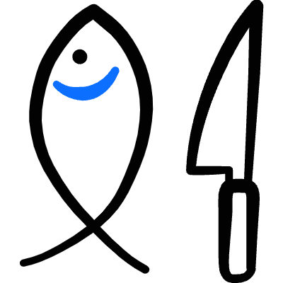 Fishing Knife Fish Icon from Freehand Duotone Set