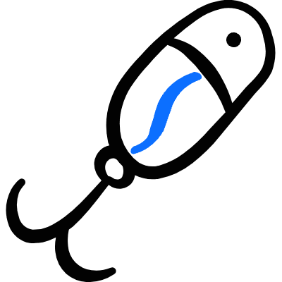 Fishing Lure Bait Icon from Freehand Duotone Set