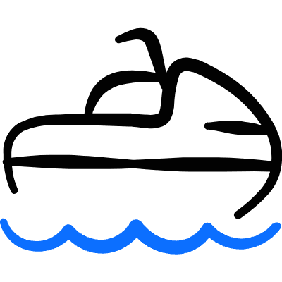 Nautic Sports Jetski 1 Icon from Freehand Duotone Set