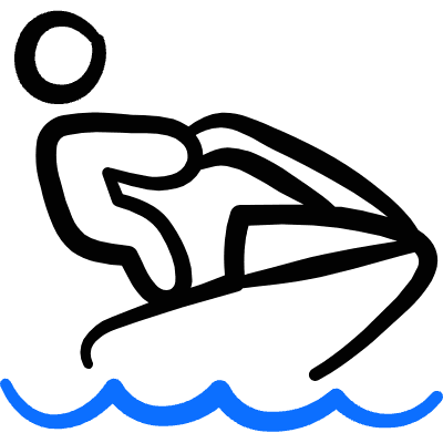 Nautic Sports Jetski 2 Icon from Freehand Duotone Set