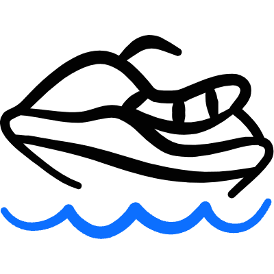 Nautic Sports Jetski Icon from Freehand Duotone Set