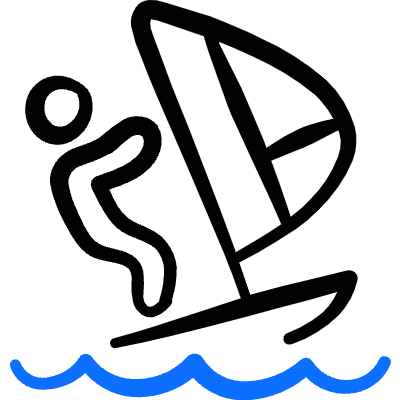 Nautic Sports Sailing Person Icon from Freehand Duotone Set