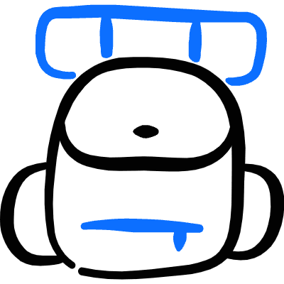 Outdoors Backpack Icon from Freehand Duotone Set