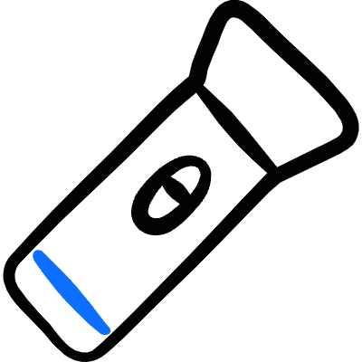 Outdoors Flashlight Icon from Freehand Duotone Set