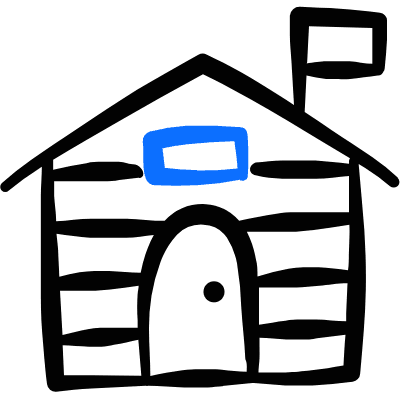 Outdoors Shelter Home Icon from Freehand Duotone Set