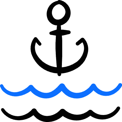 Sailing Archor Icon from Freehand Duotone Set