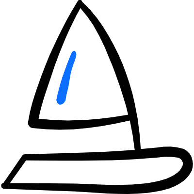 Sailing Boat Icon from Freehand Duotone Set