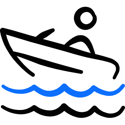 Sailing Boat Person Icon from Freehand Duotone Set