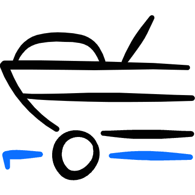 Sailing Boat Truck Icon from Freehand Duotone Set