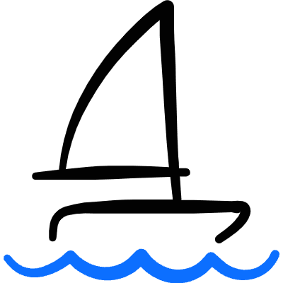 Sailing Boat Water Icon from Freehand Duotone Set