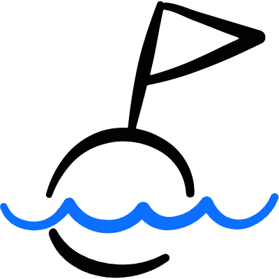 Sailing Floater Flag Icon from Freehand Duotone Set