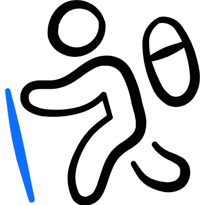 Trekking Person Icon from Freehand Duotone Set