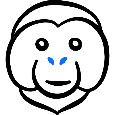 Apes Baboon Head Icon from Freehand Duotone Set