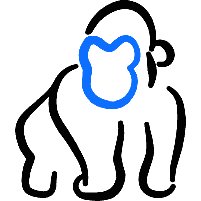 Apes Gorilla Body Icon from Freehand Duotone Set