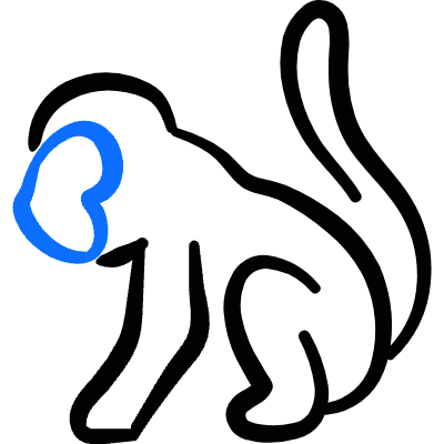 Apes Monkey Body Icon from Freehand Duotone Set