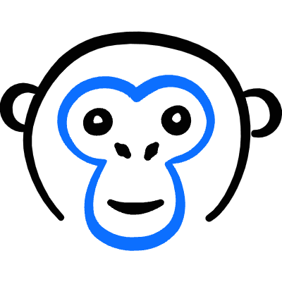 Apes Monkey Head Icon from Freehand Duotone Set