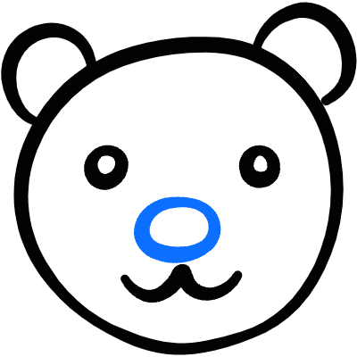 Bear Head Icon from Freehand Duotone Set