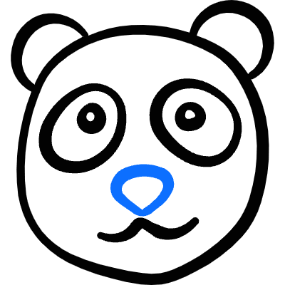 Bear Panda Head Icon from Freehand Duotone Set