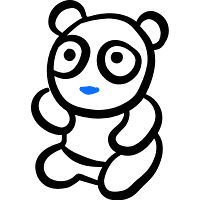 Bear Panda Sit Icon from Freehand Duotone Set