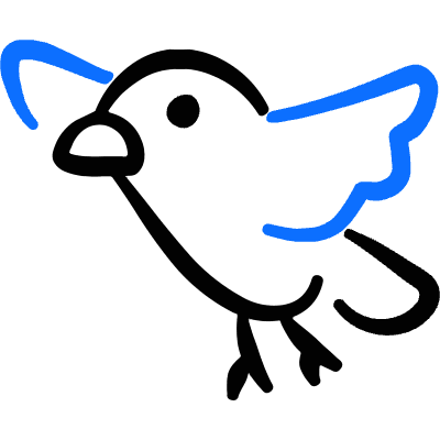 Bird Flying Icon from Freehand Duotone Set