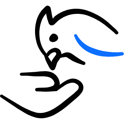 Bird Hand Feed Icon from Freehand Duotone Set