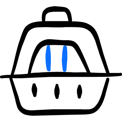 Cat Carrier Icon from Freehand Duotone Set