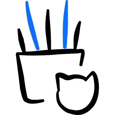 Cat Grass Icon from Freehand Duotone Set