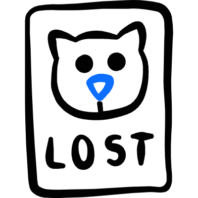 Cat Lost Icon from Freehand Duotone Set
