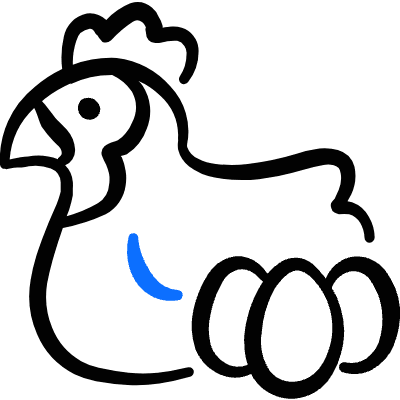 Chicken Egg Nesting Icon from Freehand Duotone Set