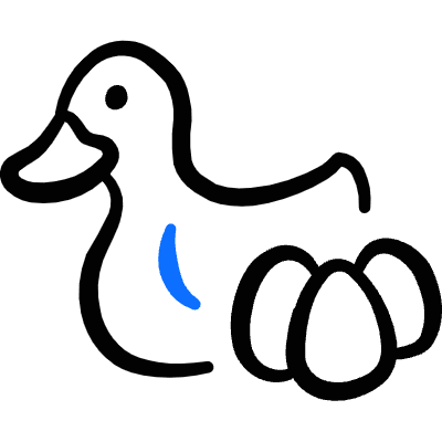 Duck Egg Nesting Icon from Freehand Duotone Set