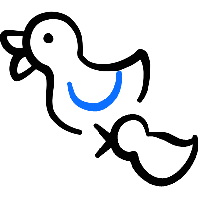 Duck Family 1 Icon from Freehand Duotone Set