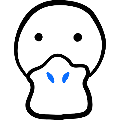 Duck Head Icon from Freehand Duotone Set
