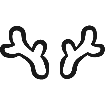 Deer Antlers Icon from Freehand Duotone Set
