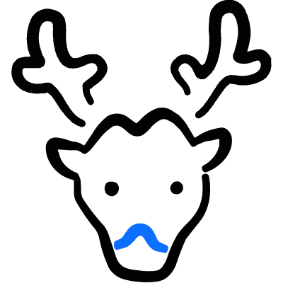 Deer Head Icon from Freehand Duotone Set